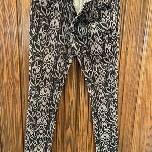 Rag & Bone Navy and Gray Patterned Skinny Jeans